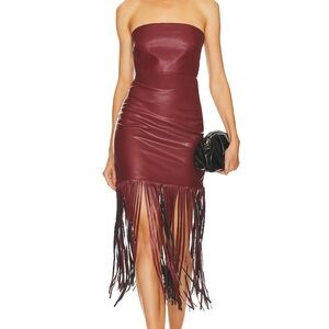 Likely Red Asymmetrical Backless Bodycon Dress